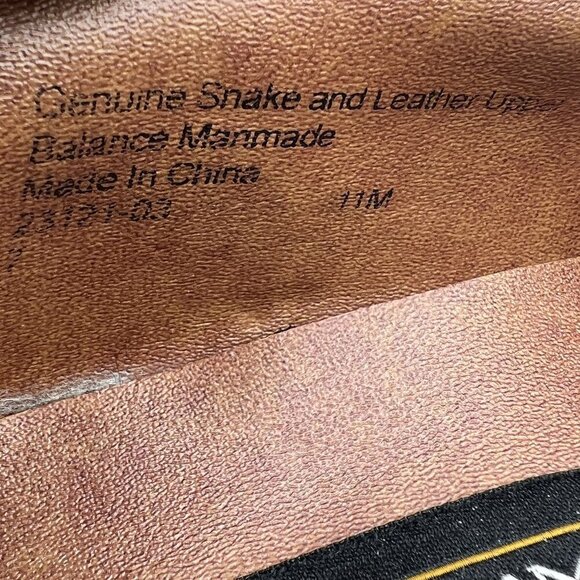 Stacy Adams Mens 11M Genuine Snake Leather Tassel Loafers Slip On Timeless Retro - Picture 13 of 15